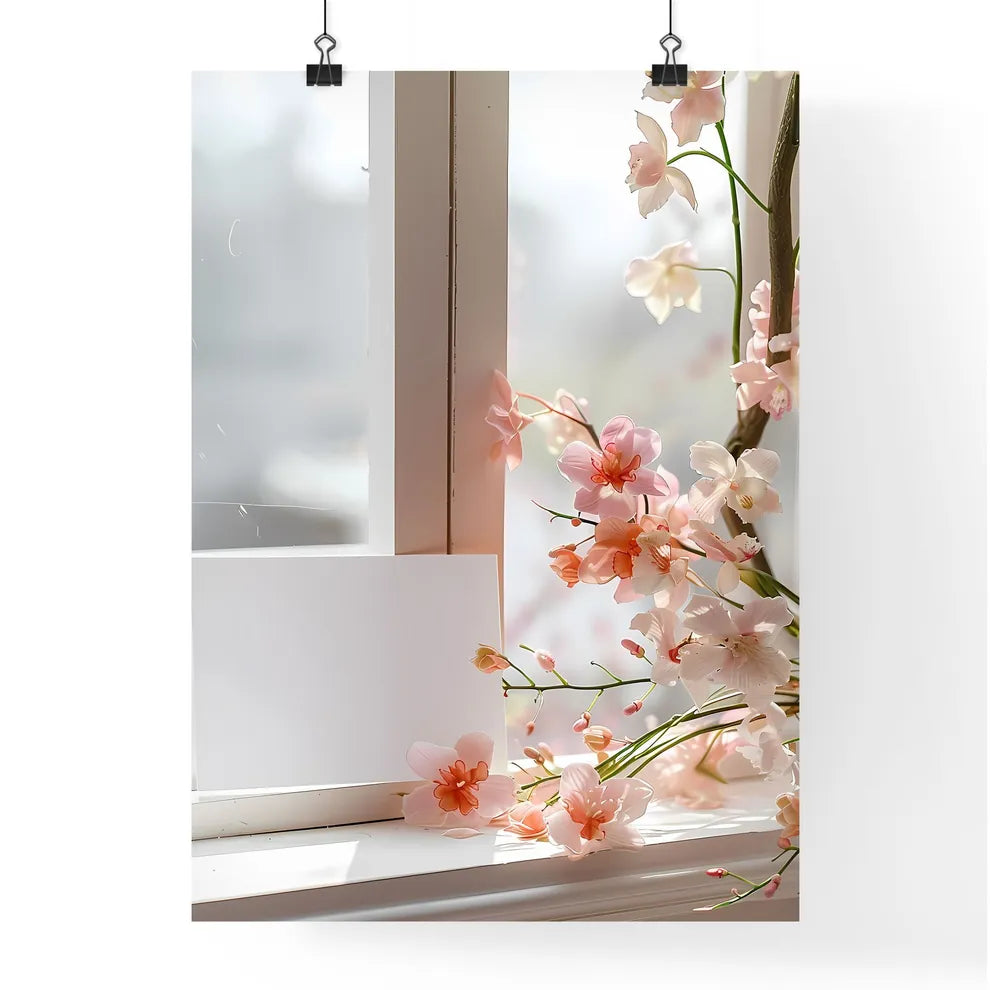 High-Resolution Pastel Minimalist White Card Poster