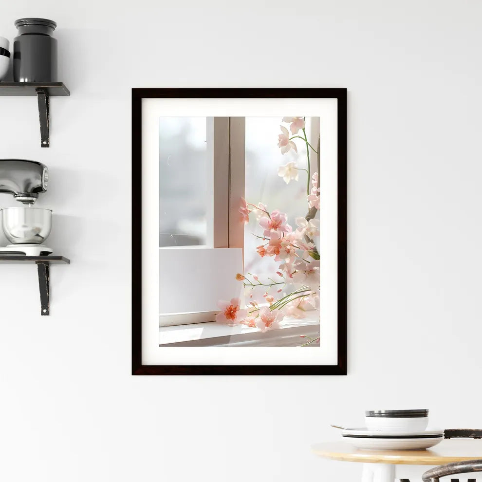 High-Resolution Pastel Minimalist White Card Framed Print