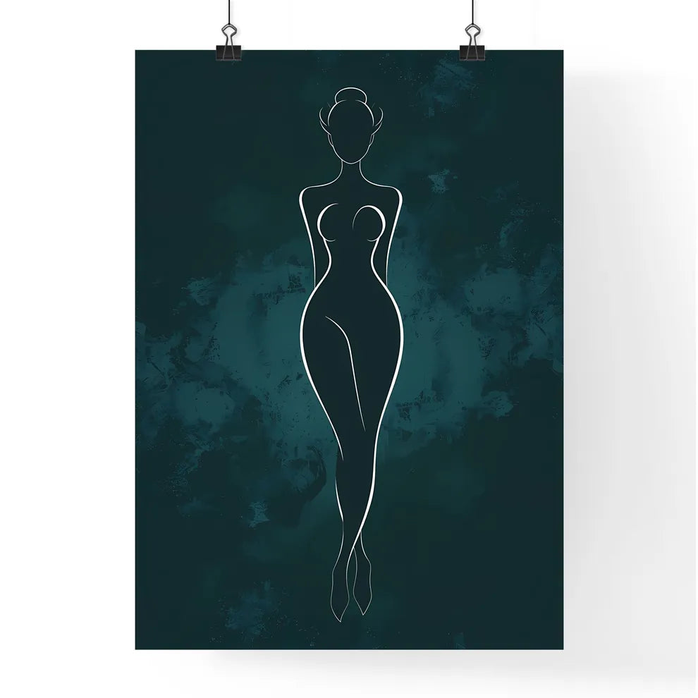Feminine Silhouette Art - Minimalist Abstrac Poster