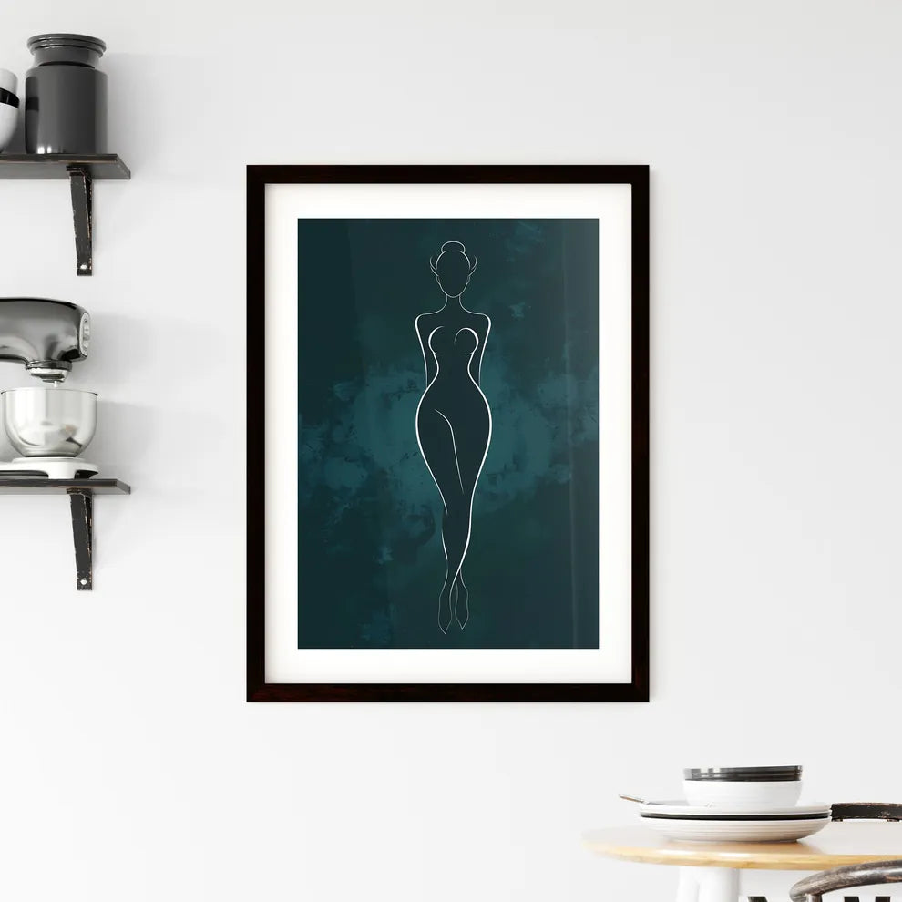Feminine Silhouette Art - Minimalist Abstrac Framed Print
