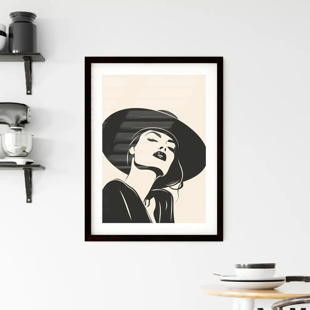 Minimalist Retro Fashion Art Poster Framed Print