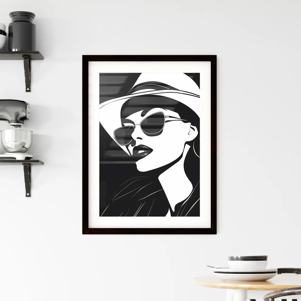 Retro aesthetic minimalist art print Framed Print