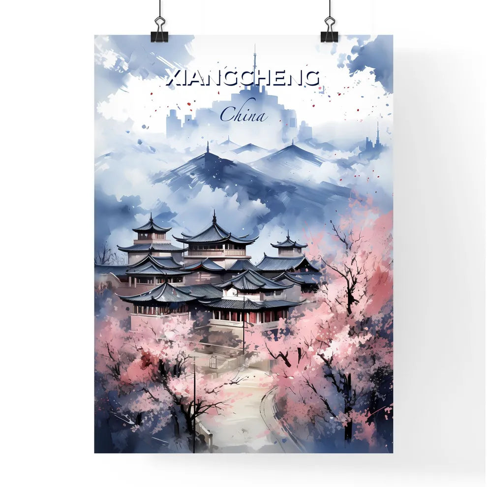 Xiangcheng China Skyline Painting Vibrancy Art Chinese Culture Landscape Building Mountain Default Title