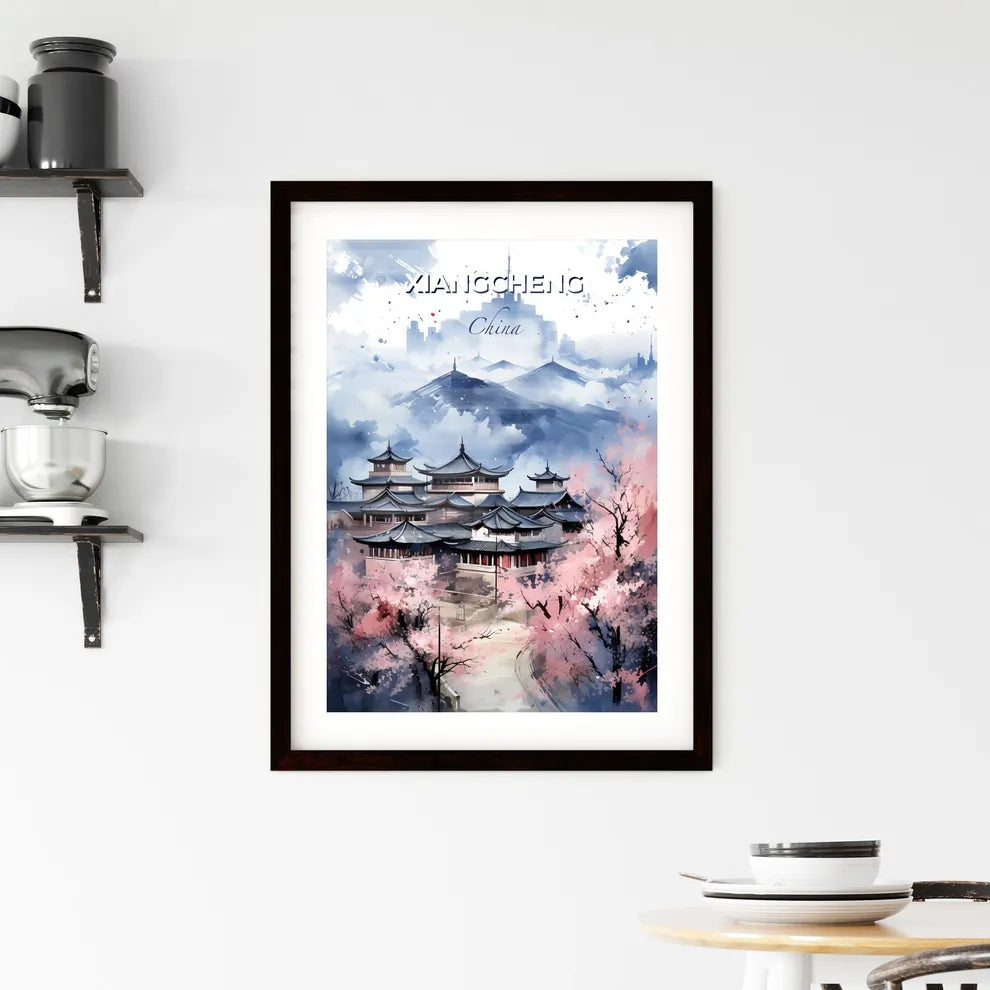Xiangcheng China Skyline Painting Vibrancy Art Chinese Culture Landscape Building Mountain Default Title
