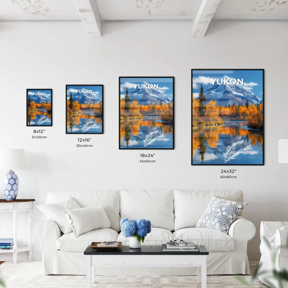 Vibrant Mountain Lake Art Painting Yukon Can - Kitchen Hangings