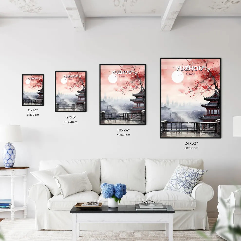 Yuzhou China Art Painting - Building Tree Skyline Vibrant Default Title