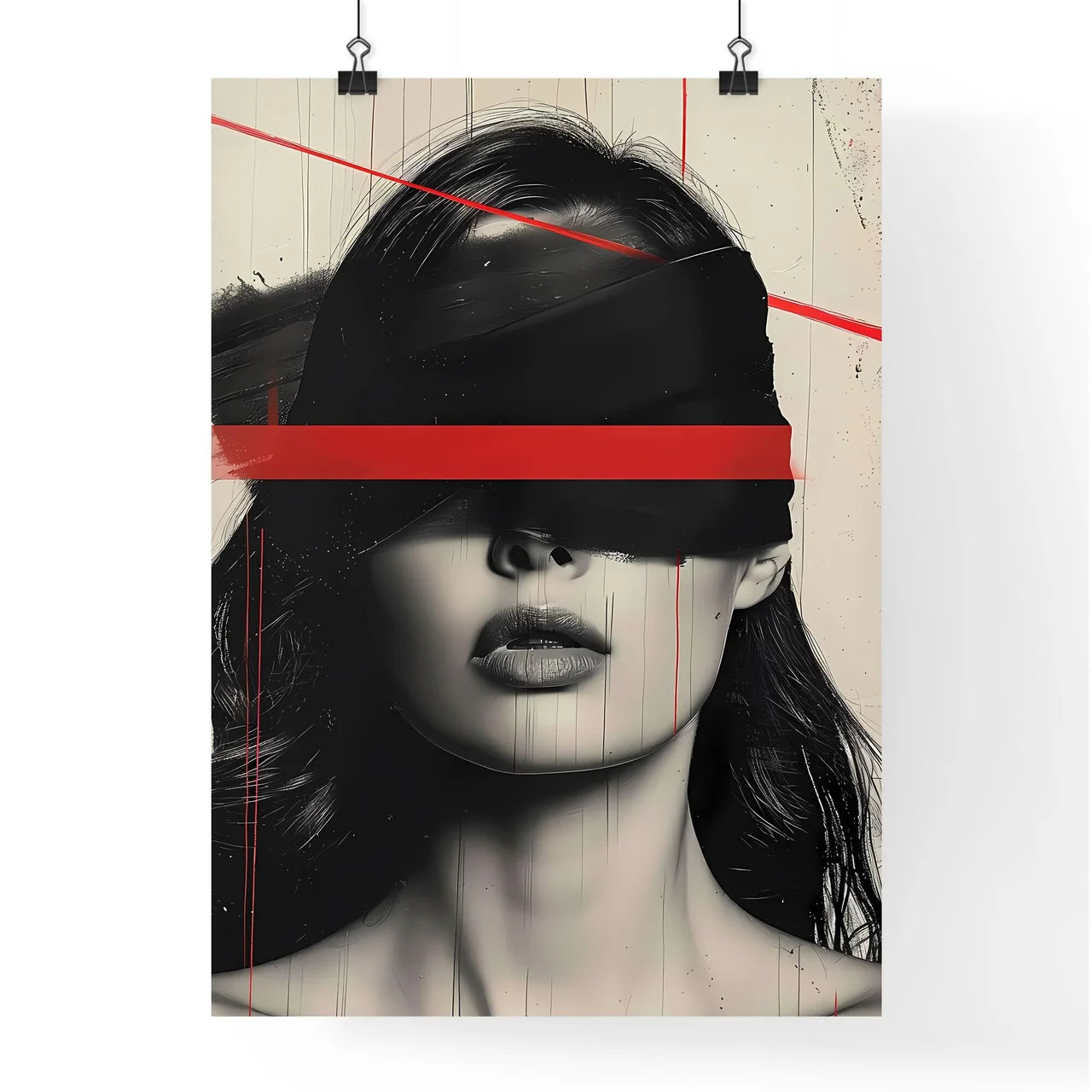 Abstract Modern Vibrant Portrait Painting Di Poster