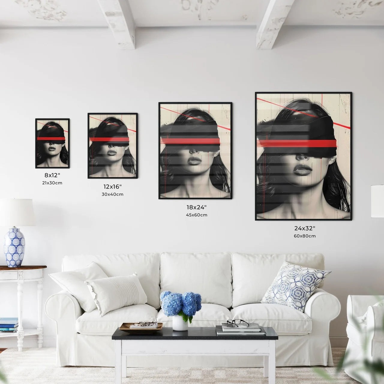 Abstract Modern Vibrant Portrait Painting Di - Kitchen Hangings