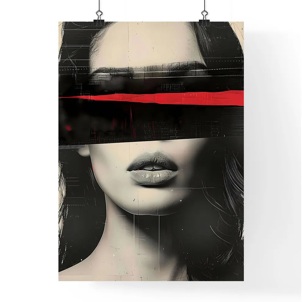 Vibrant Abstract Woman Portrait Poster