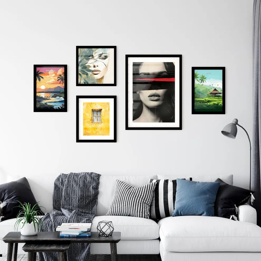Vibrant Abstract Woman Portrait Wall Art
