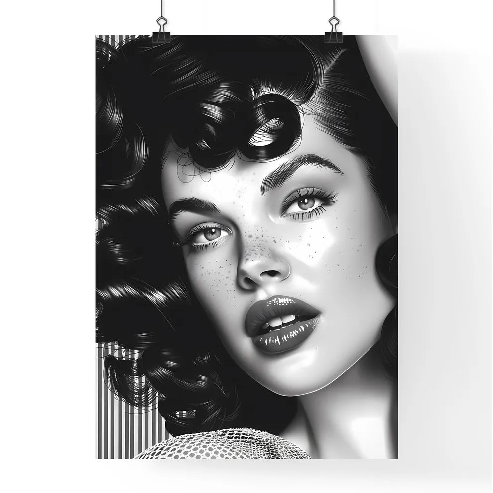 Black and white Pop Art screen printed paint Poster