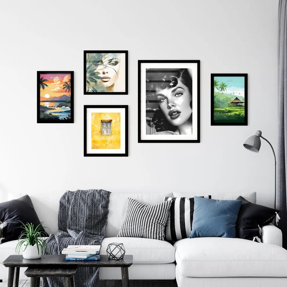 Black and white Pop Art screen printed paint Wall Art