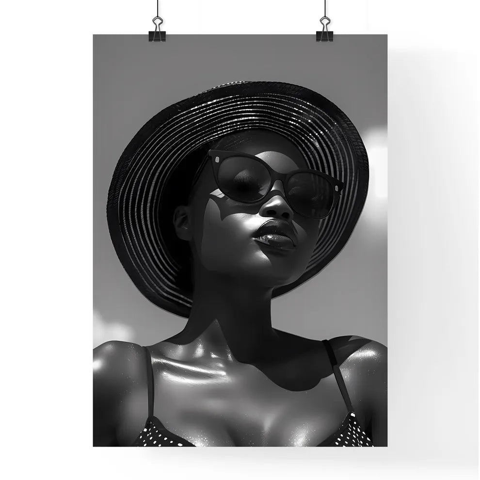 Black and White Cinematic Portrait of a Blac Poster