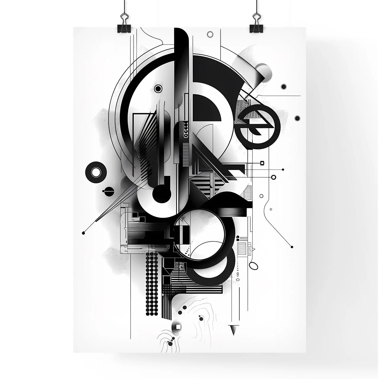 Buy bold printable bauhaus artwork - abstrac Poster