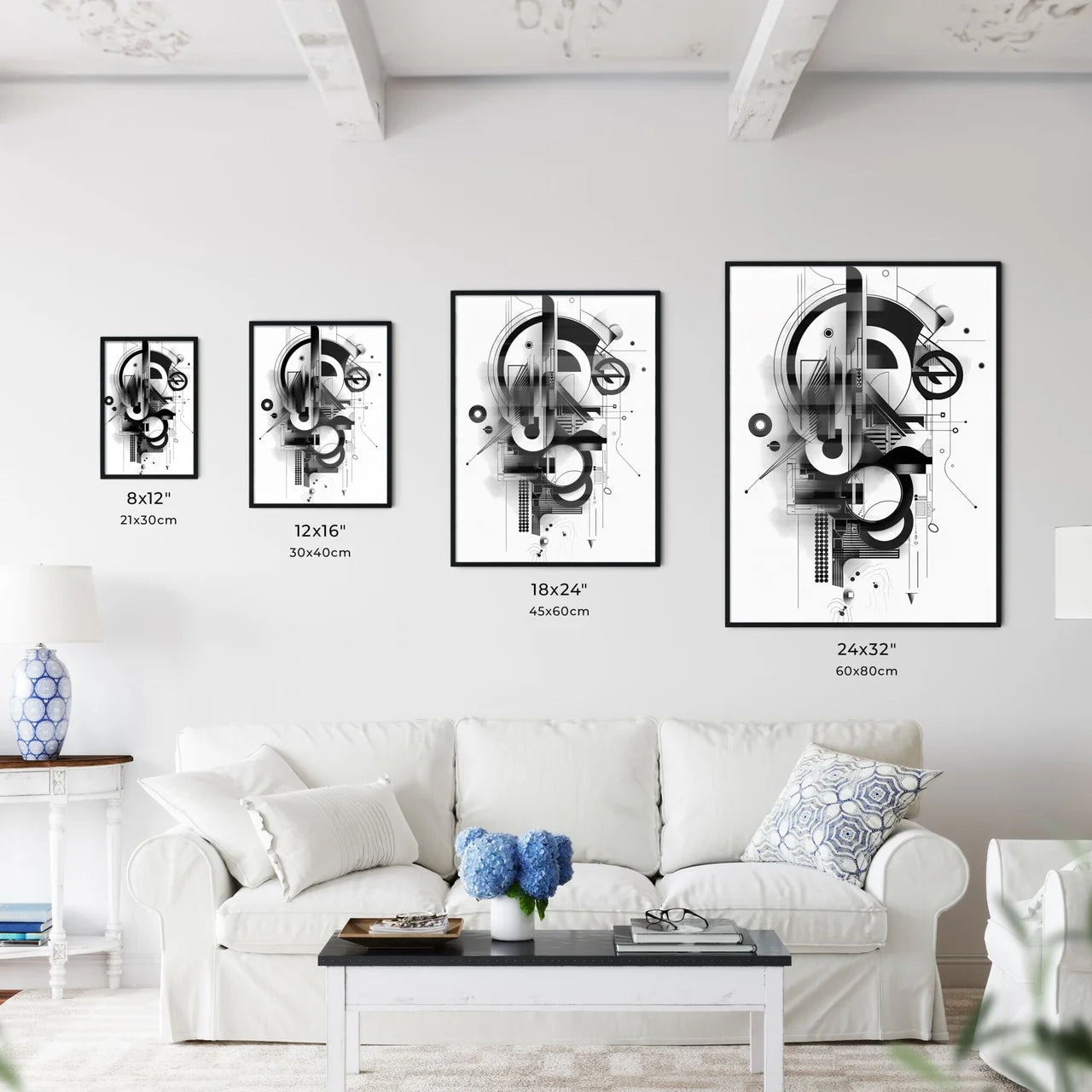 Buy bold printable bauhaus artwork - abstrac - Kitchen Hangings
