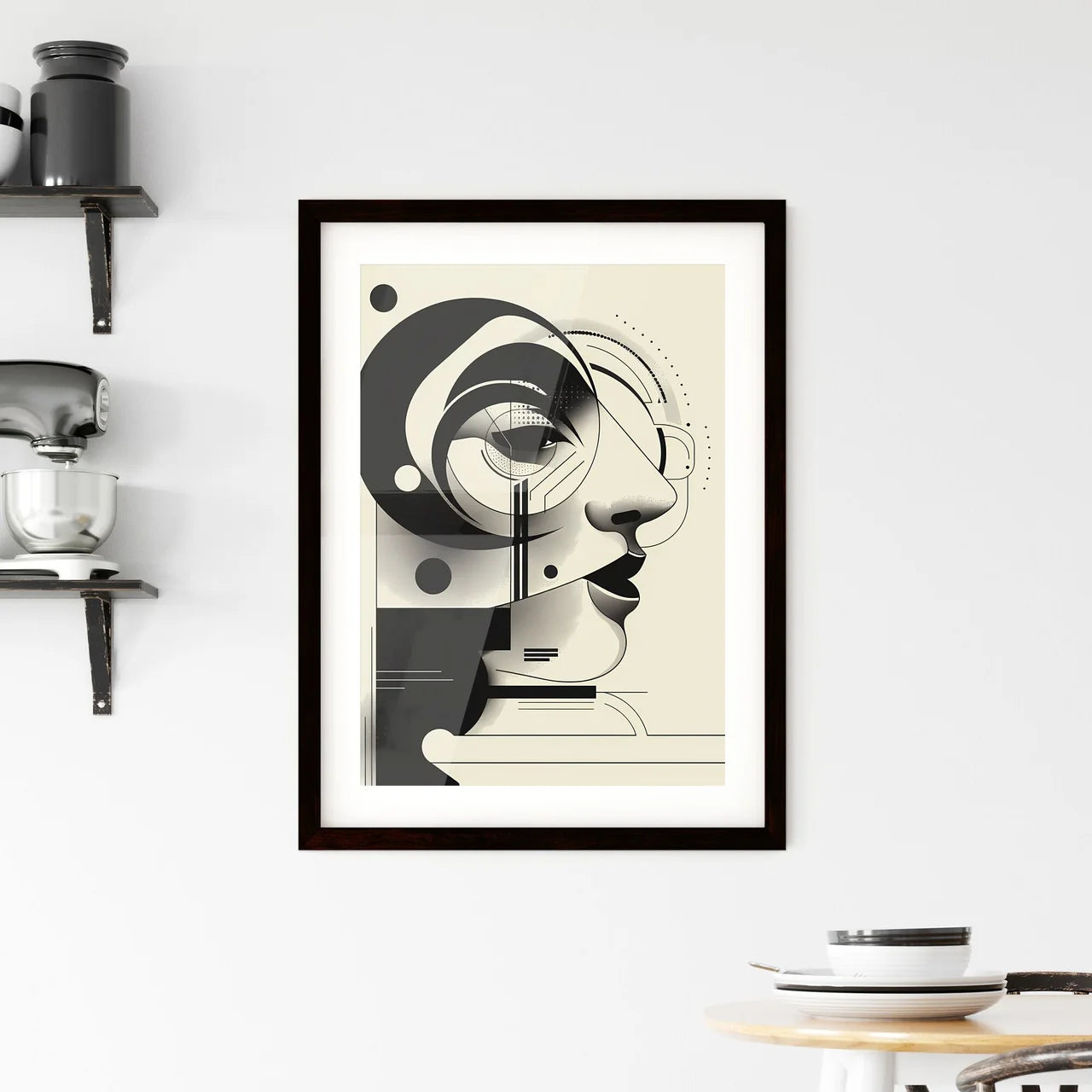 Bauhaus-inspired Abstract Artwork - Vibrant  Framed Print