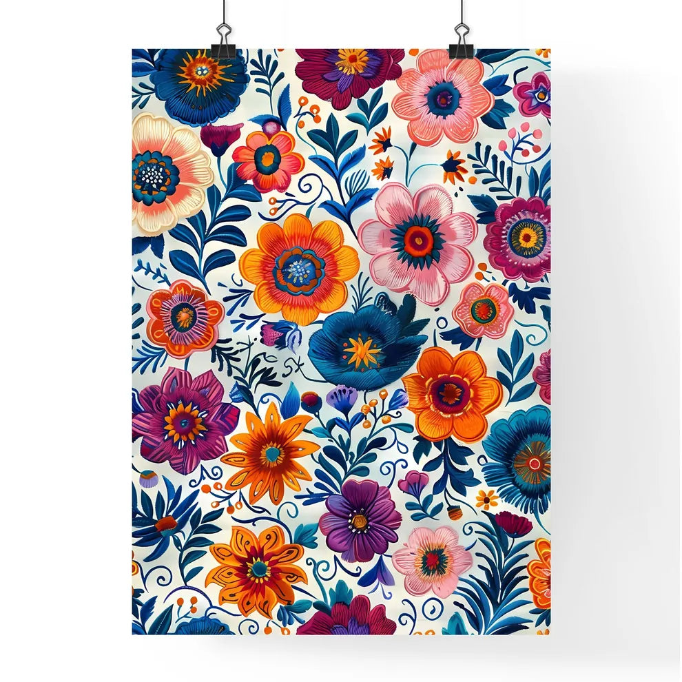 Bohemian Seamless Digital Paper with Vibrant Poster