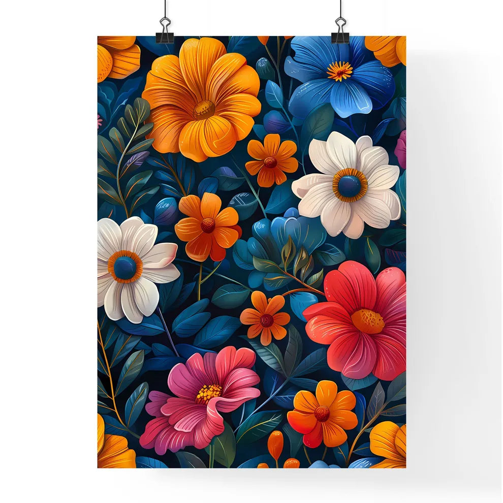 Bohemian Seamless Pattern Design with Colorf Poster