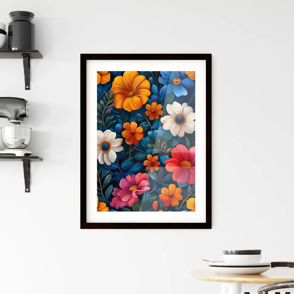 Bohemian Seamless Pattern Design with Colorf Framed Print