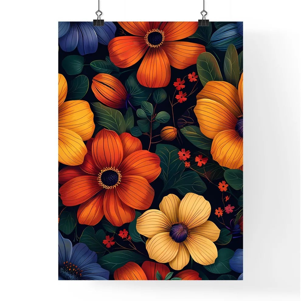 Bohemian Seamless Pattern Digital Paper Desi Poster