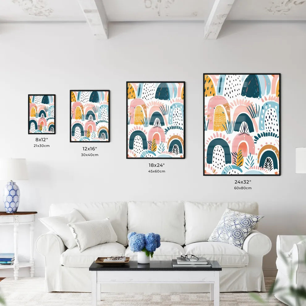 Pastel Boho Seamless Pattern: Size Chart