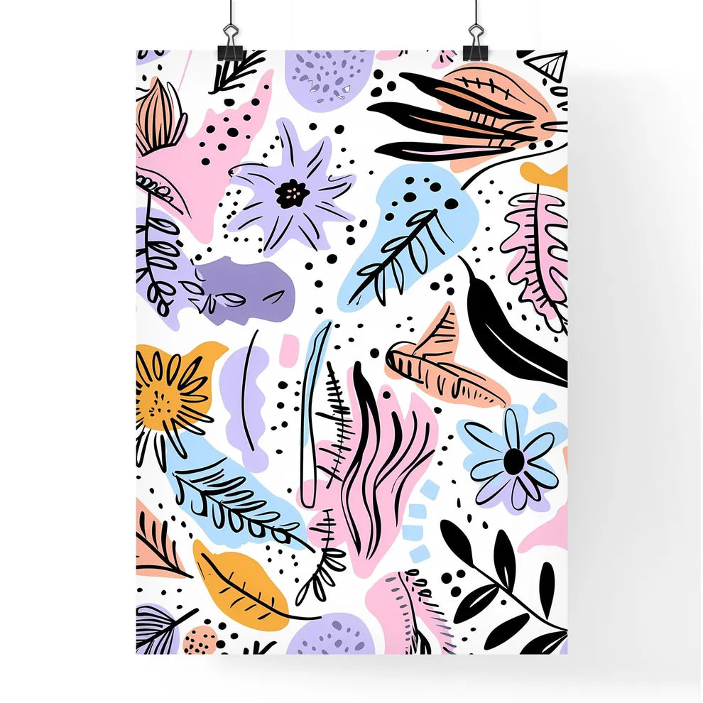 Boho Doodles Seamless Pattern Poster