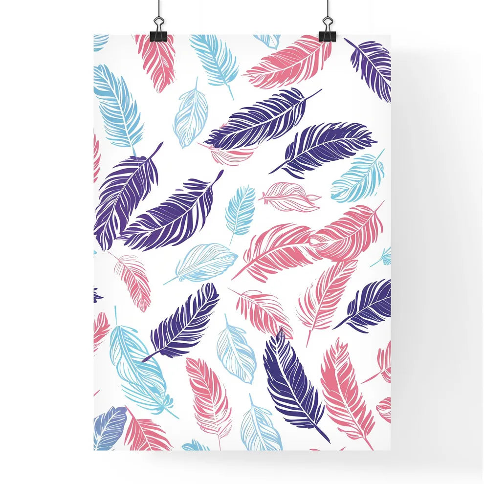 Vibrant Pastel Boho Feathers  Poster