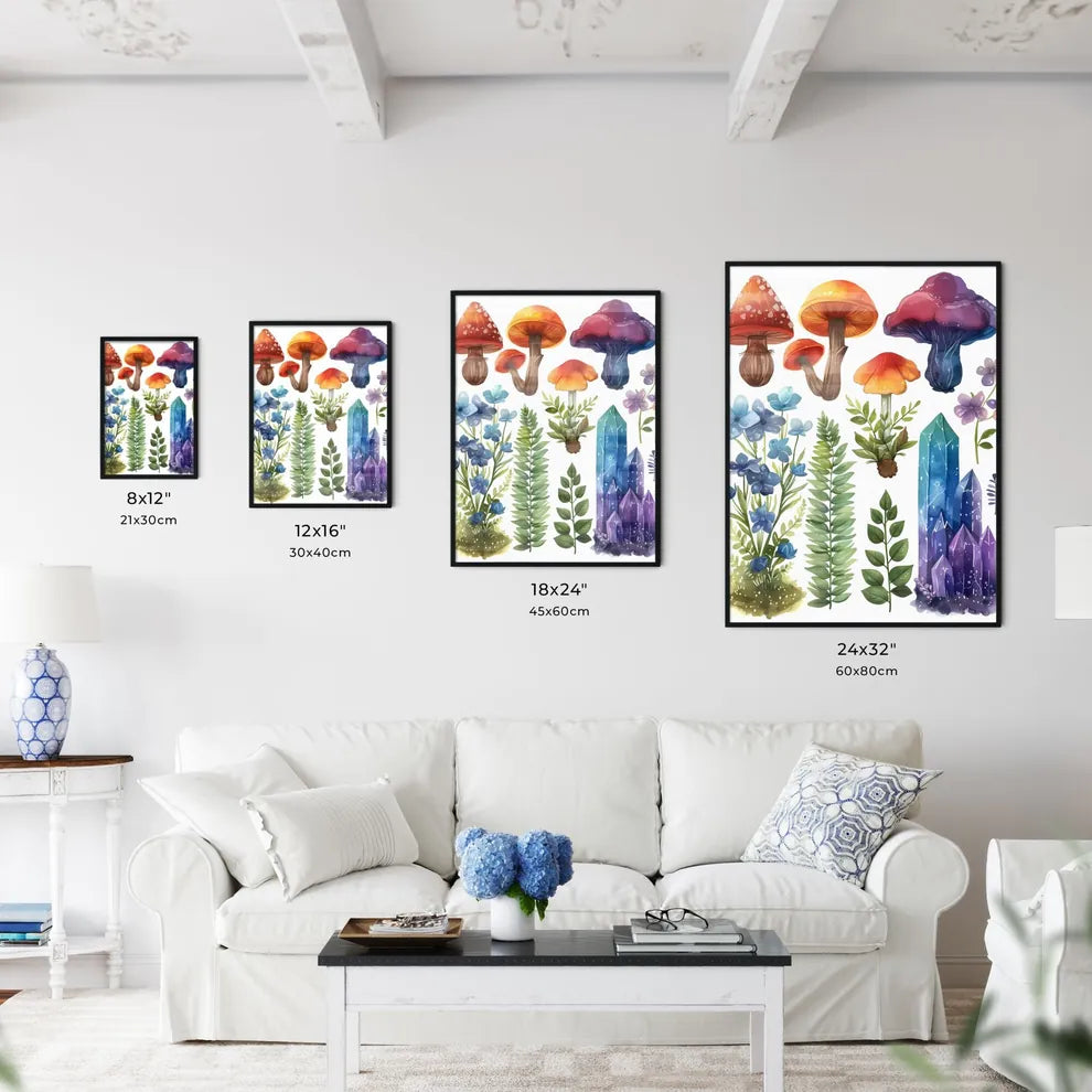 Colorful Boho Rainbow Botanical Element Set  - Kitchen Hangings