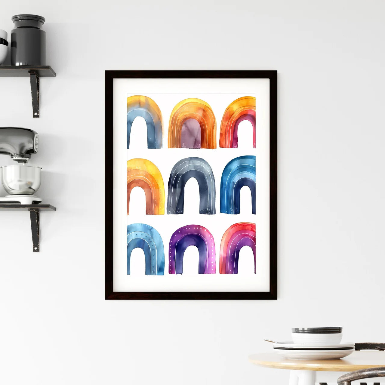 Abstract Rainbow Elements Framed Print