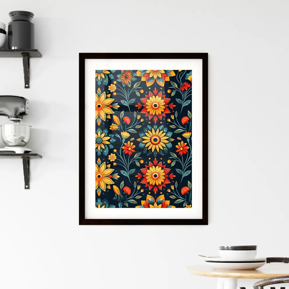Boho Seamless Pattern Framed Print