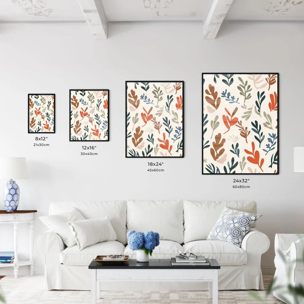 Modern bohemian forest pattern of leaves and - Kitchen Hangings