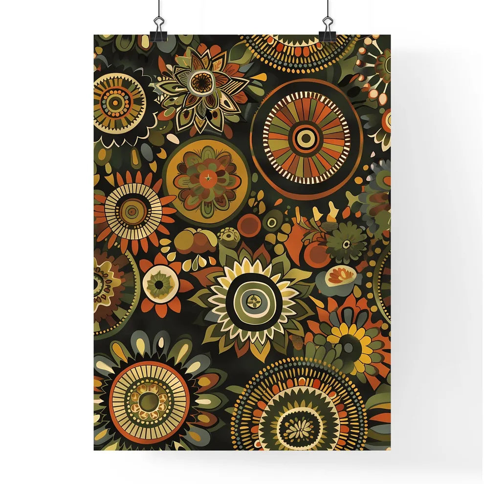 Boho Art Print | Earth Tone Abstract Paintin Poster