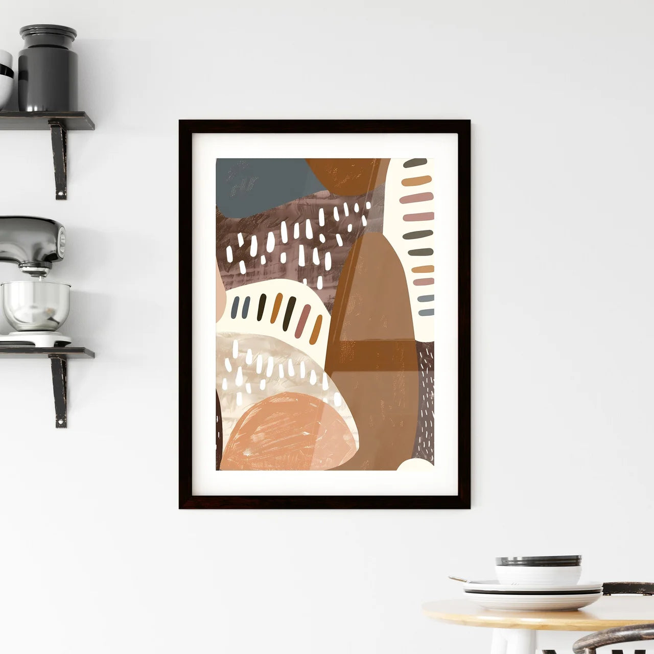 Abstract earth-tone bohemian art Framed Print