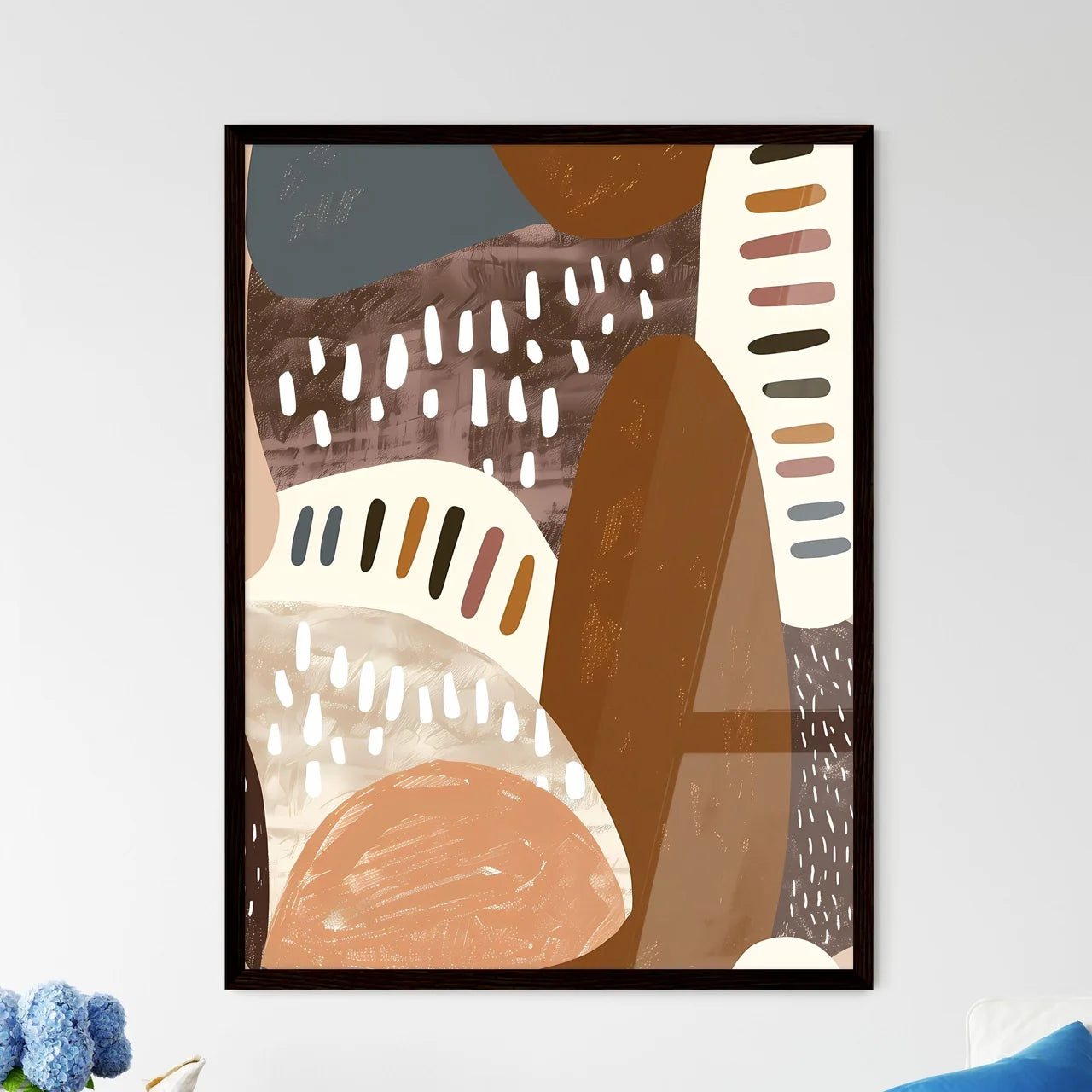 Abstract earth-tone bohemian art Wall Art