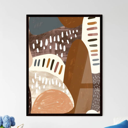 Abstract earth-tone bohemian art Wall Art
