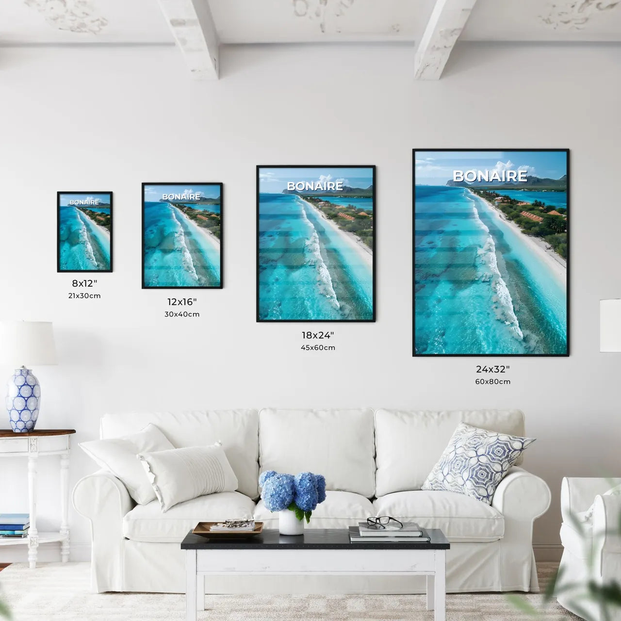 Caribbean Beach Houses Vibrant Painting Bona - Kitchen Hangings