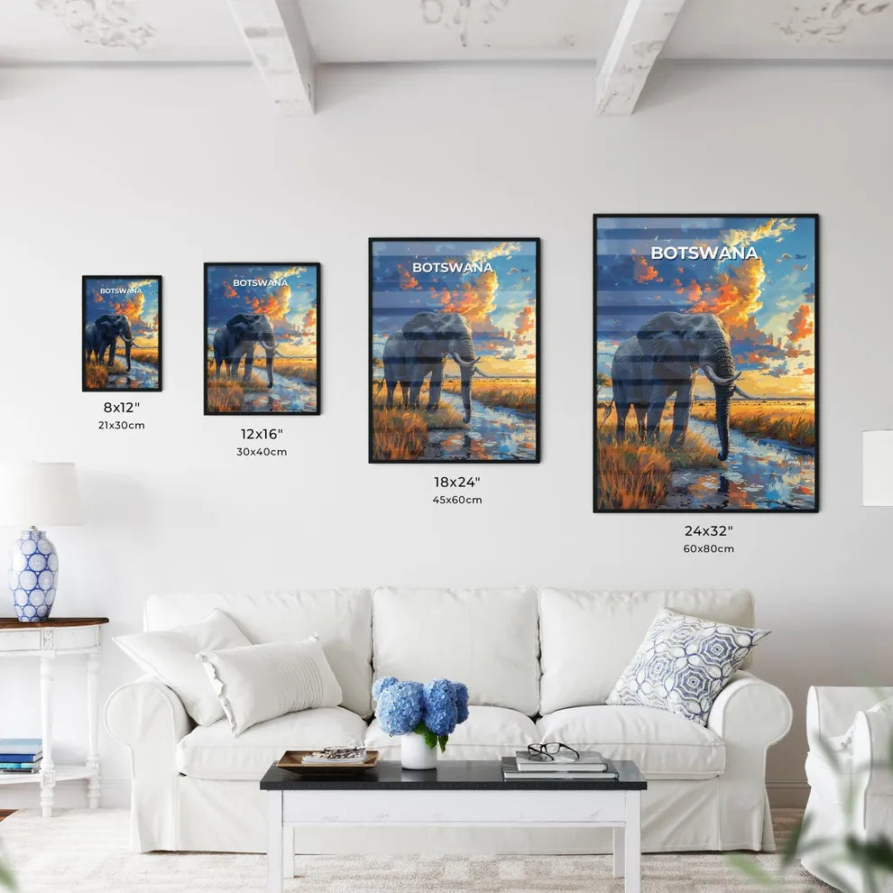 Botswana Africa Vibrant Paint Size Chart