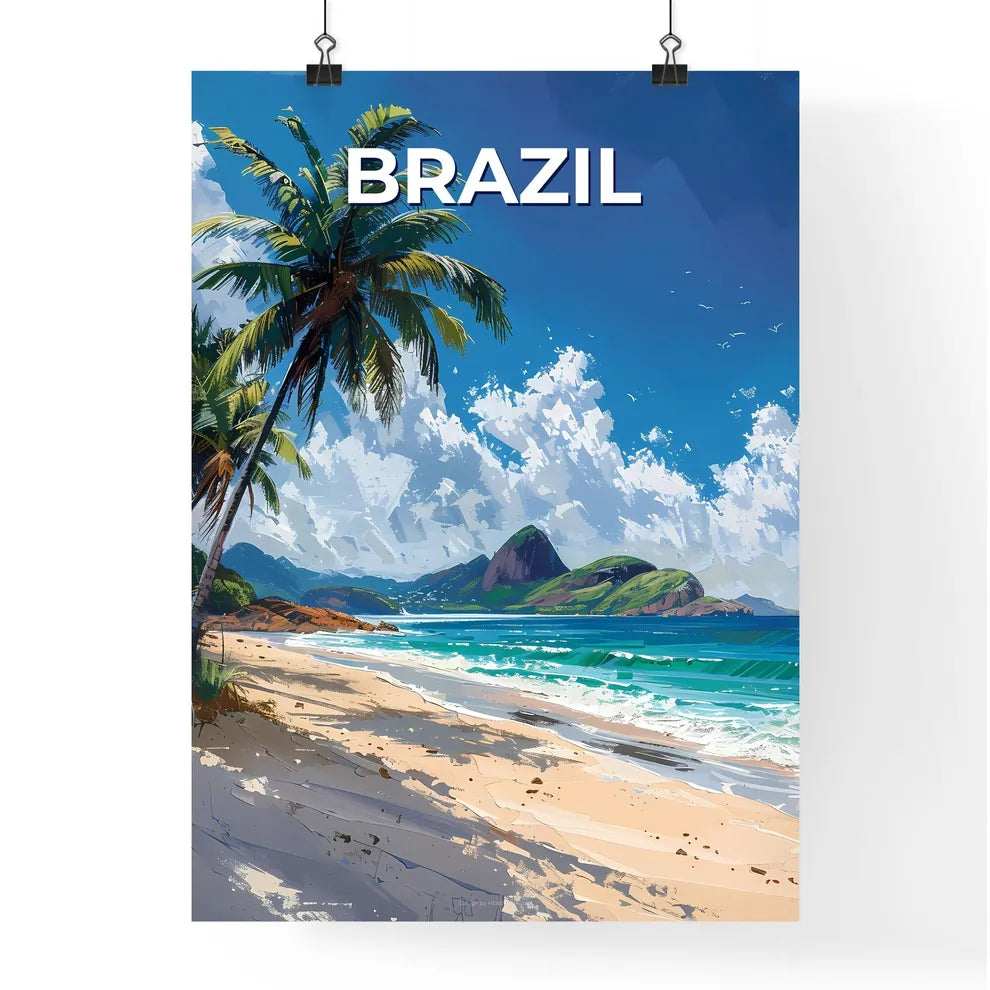 Vibrant Brazilian Beach Artwork Poster
