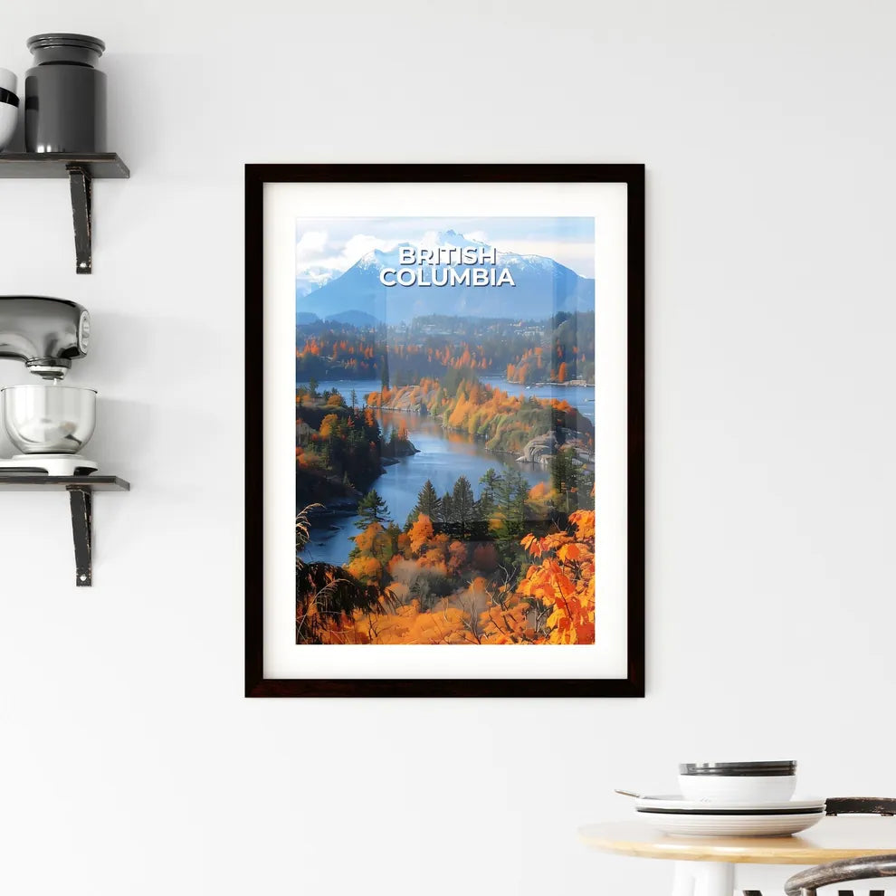 British Columbia River Art Scenic Landscape  Framed Print