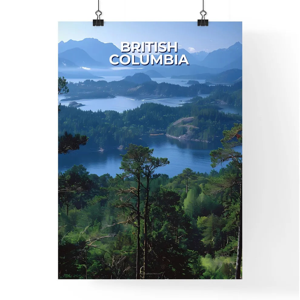 Vibrant Art Depiction of British Columbia La Poster