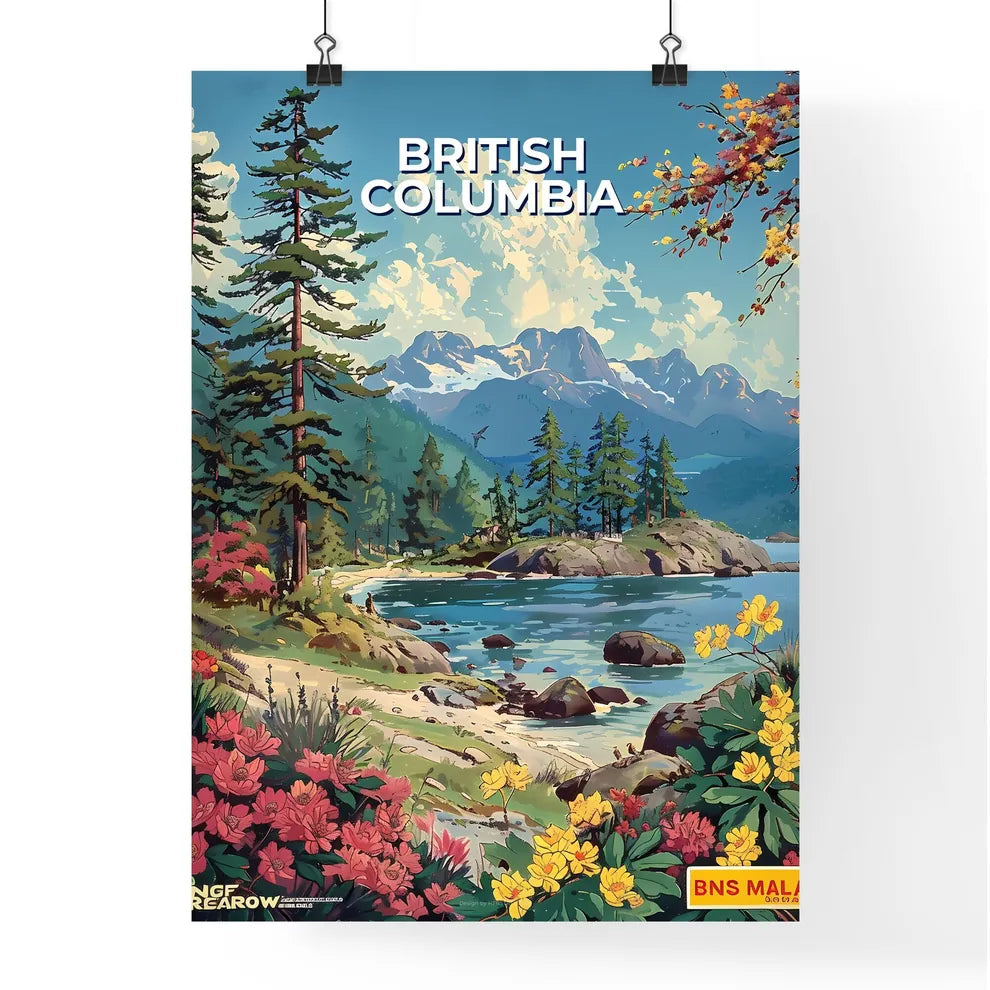 Serene British Columbia Lake Art Poster