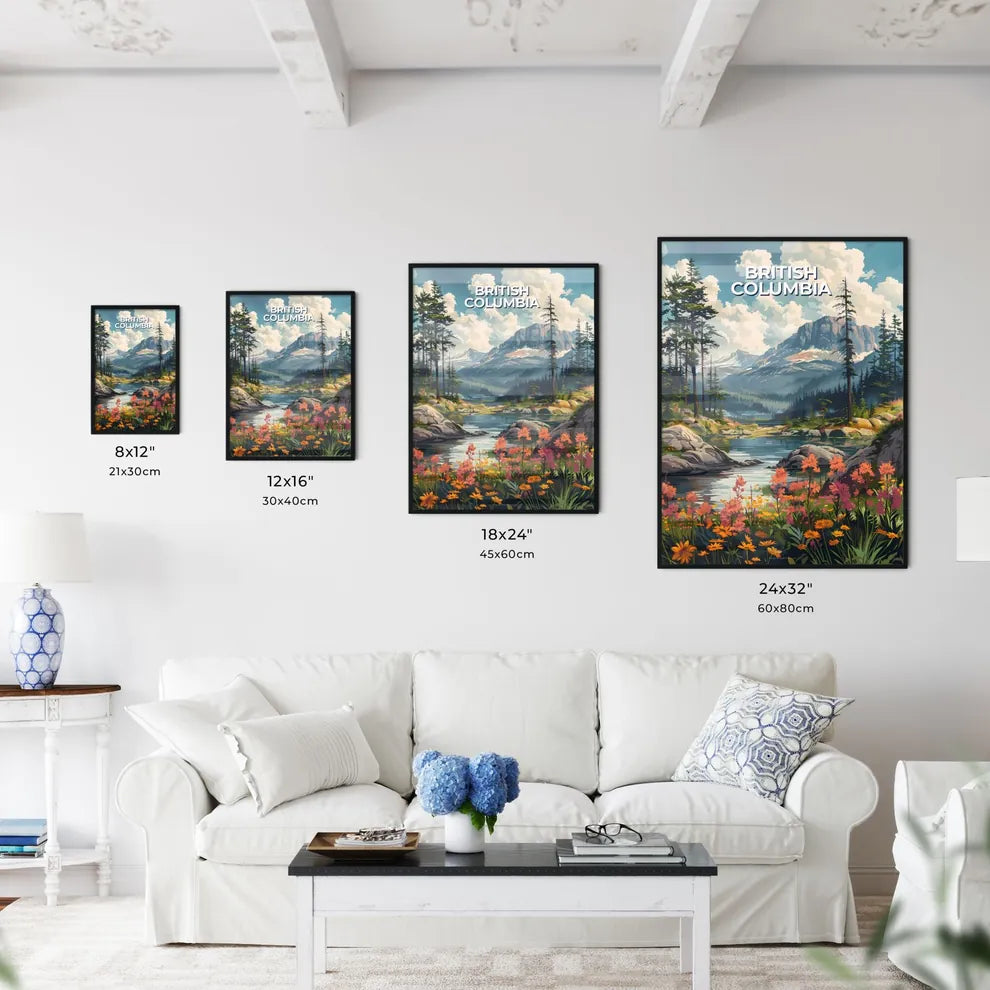 Vibrant British Columbia Mountain River Art - Kitchen Hangings