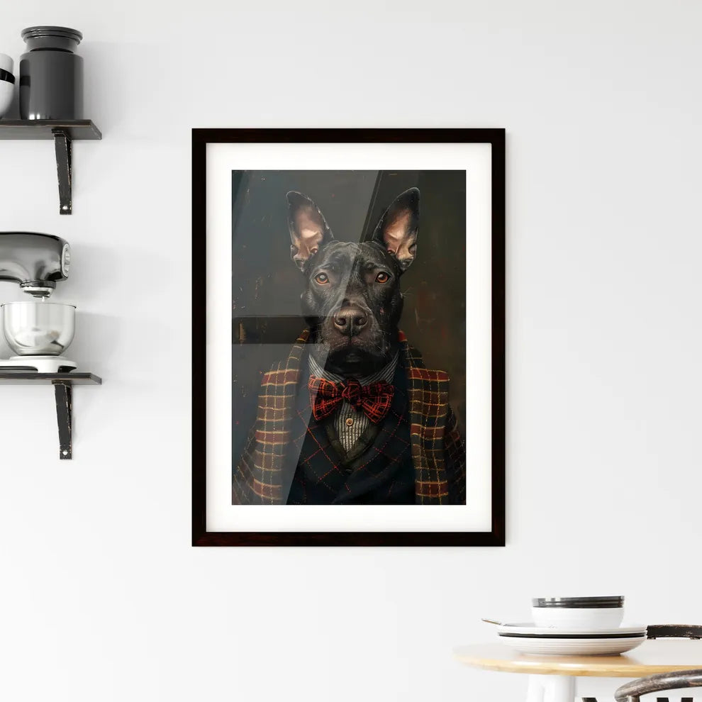 Artful Bull Terrier Painting  Framed Print