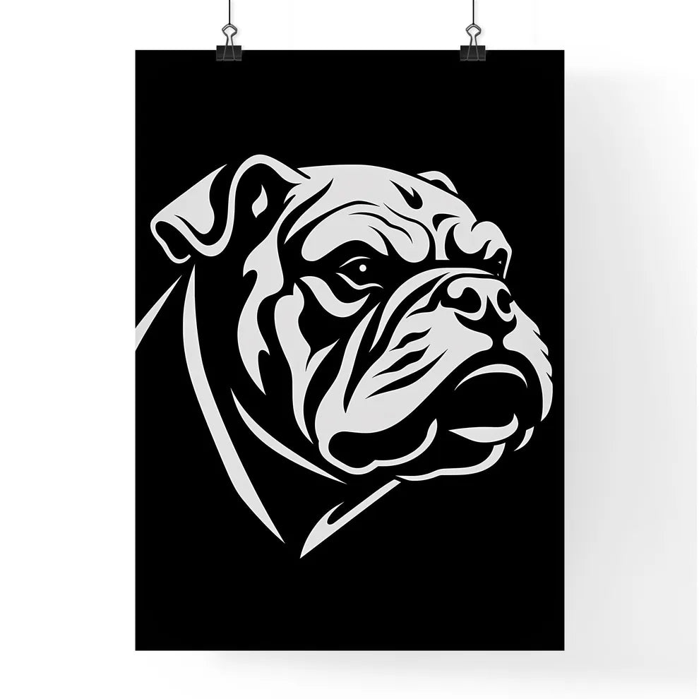 Painterly Bulldog Mascot Logo Poster