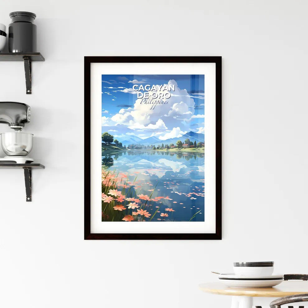 CagayanDeOro Philippines Skyline Vibrant Painting Nature Flowers Trees Cityscape Default Title