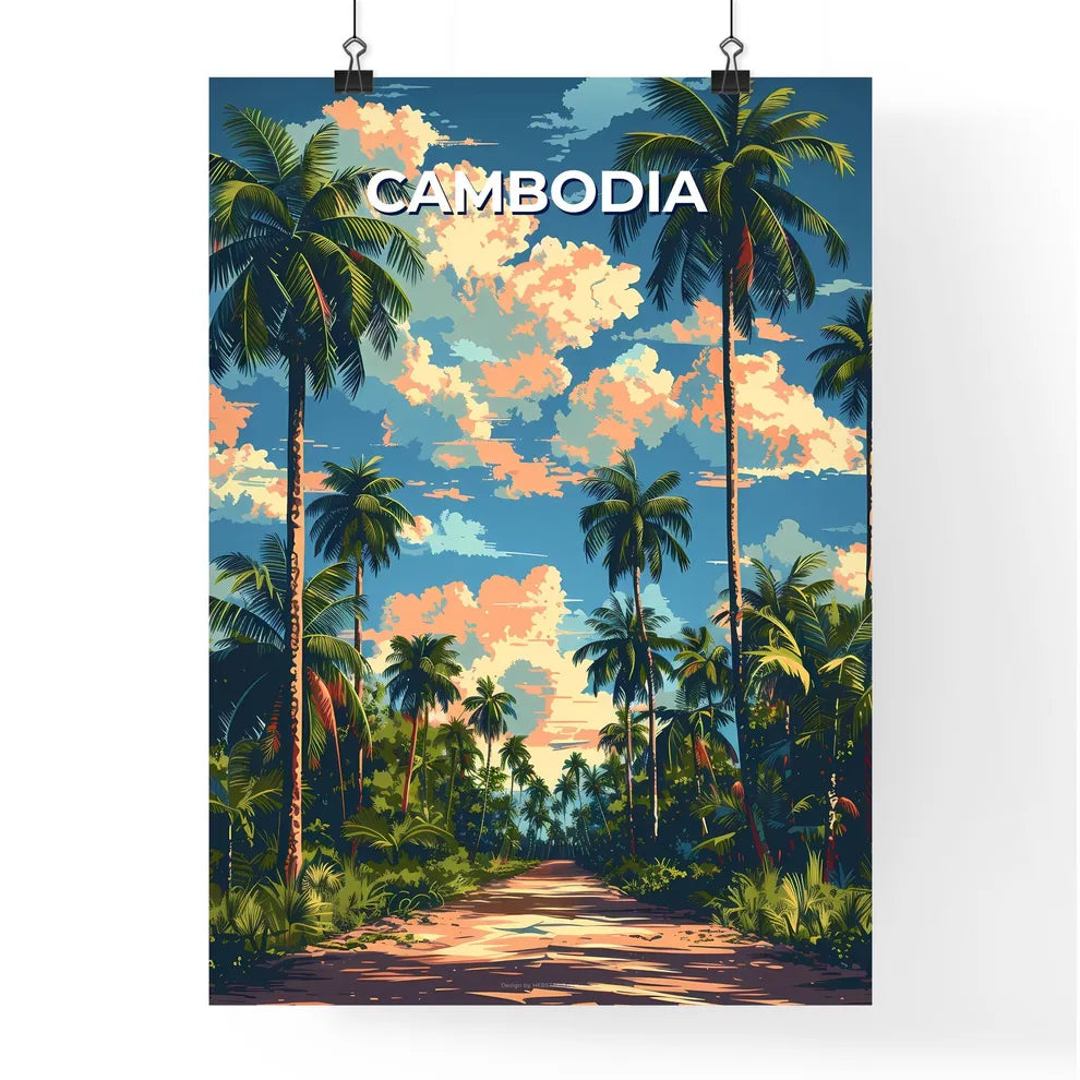 Vibrant Cambodian Roadside Painting Featurin Poster