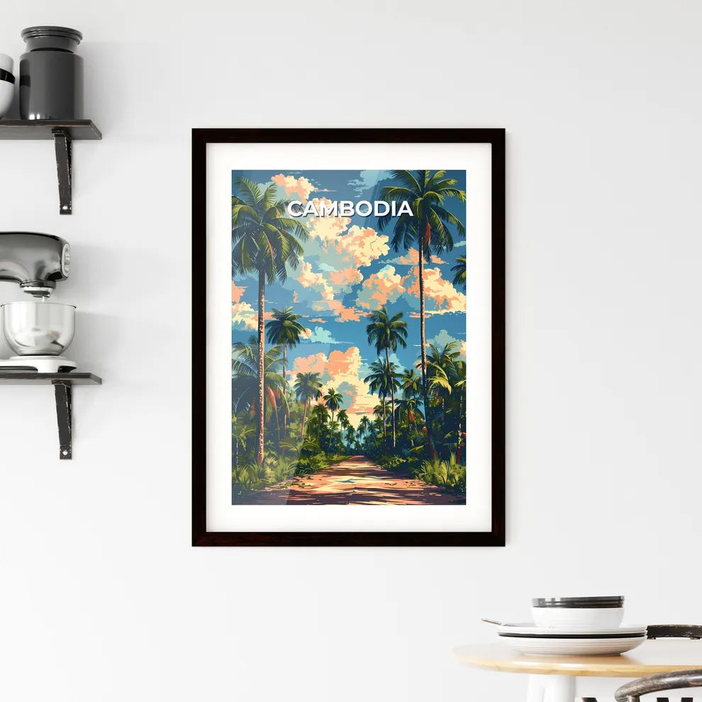 Vibrant Cambodian Roadside Painting Featurin Framed Print