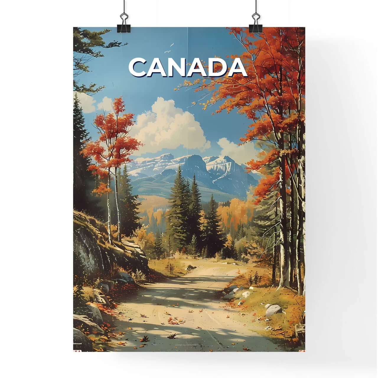 Vibrant North American Landscape Painting Poster