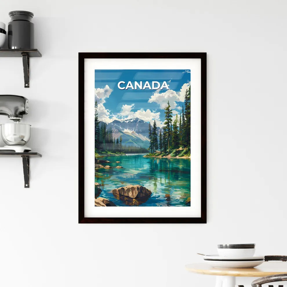 Vibrant River Art Framed Print