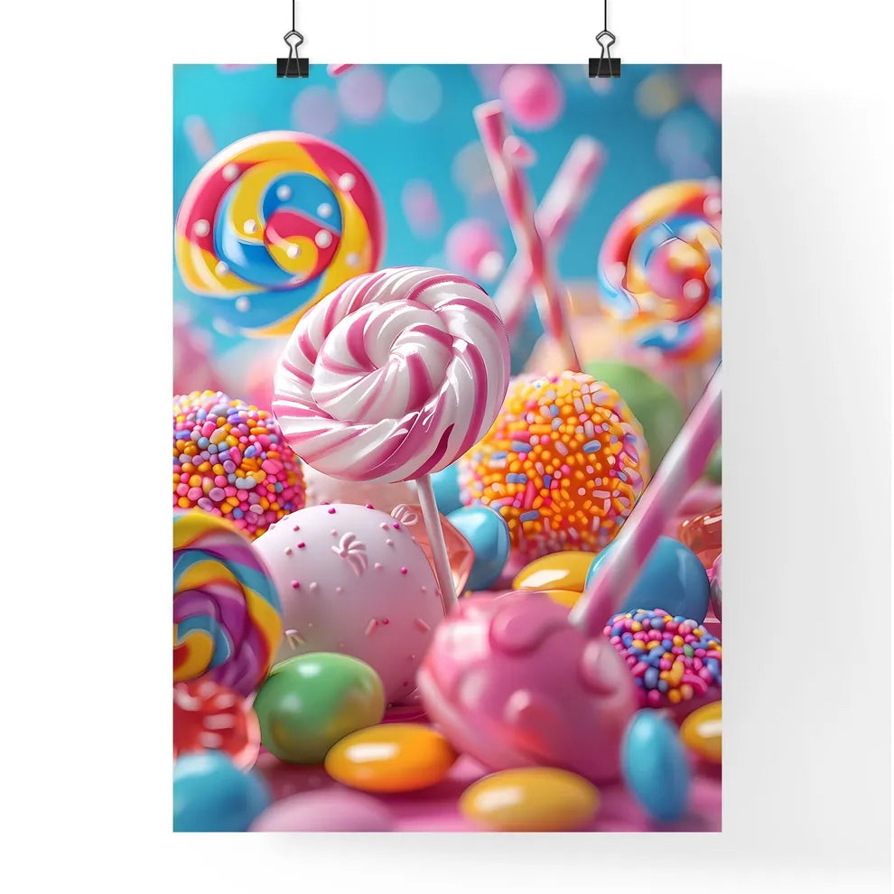 Colorful Candy Art - Vibrant Painting of Con Poster
